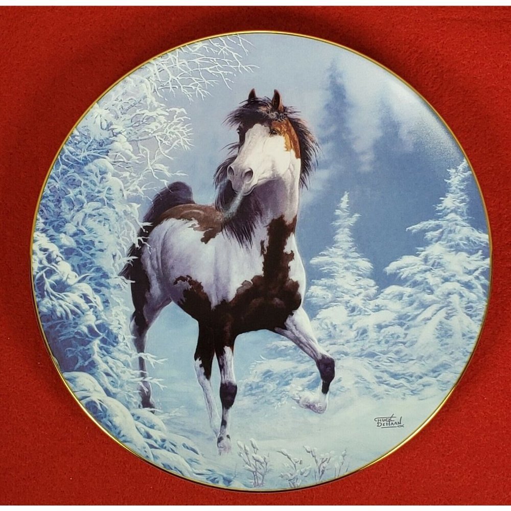 Unbridled Spirit Collectors‎ Plate "Winter Renegade" by Hamilton MIB + COA